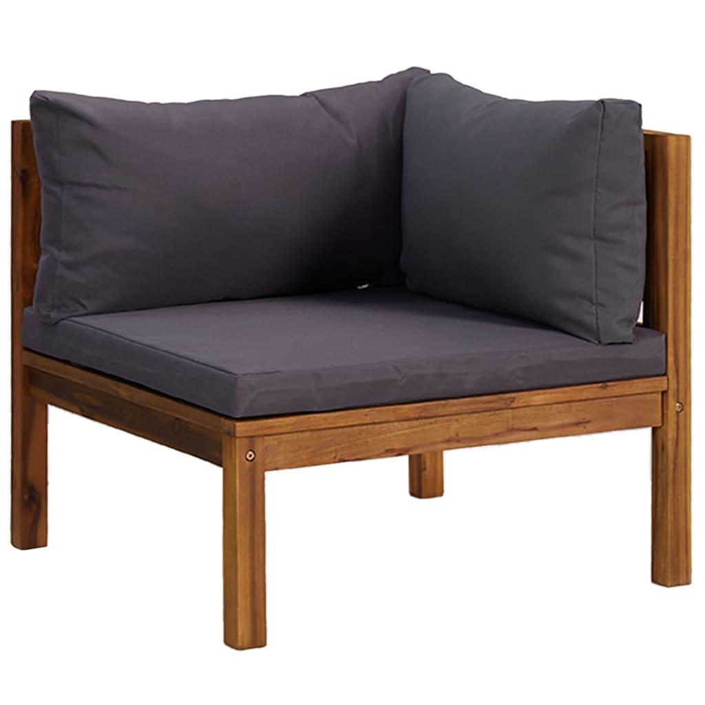 3 Piece Garden Lounge Set with Cushion Solid Acacia Wood