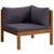 3 Piece Garden Lounge Set with Cushion Solid Acacia Wood
