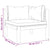 3-Seater Garden Sofa with Cream Cushion Solid Acacia Wood