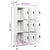 Locker Cabinet White 90x45x180 cm Steel