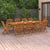 11 Piece Garden Dining Set 280x90x75 cm Solid Wood Acacia