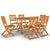 7 Piece Garden Dining Set Solid Wood Acacia