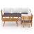 6 Piece Garden Lounge Set with Cushions Solid Wood Acacia