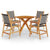 5 Piece Garden Dining Set Solid Wood Acacia