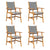 5 Piece Garden Dining Set Solid Wood Acacia
