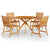 5 Piece Garden Dining Set Solid Wood Acacia