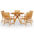 6 Piece Garden Dining Set Solid Wood Acacia