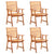 6 Piece Garden Dining Set Solid Wood Acacia