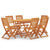 7 Piece Folding Outdoor Dining Set Solid Eucalyptus Wood