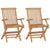 3 Piece Garden Dining Set Solid Wood Teak