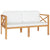 3 Piece Garden Lounge Set with Cushions Solid Wood Teak