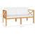 3 Piece Garden Lounge Set with Cushions Solid Wood Teak