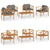 5 Piece Garden Lounge Set with Cushions Solid Wood Teak