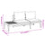 3 Piece Garden Lounge Set with Dark Grey Cushions Acacia Wood