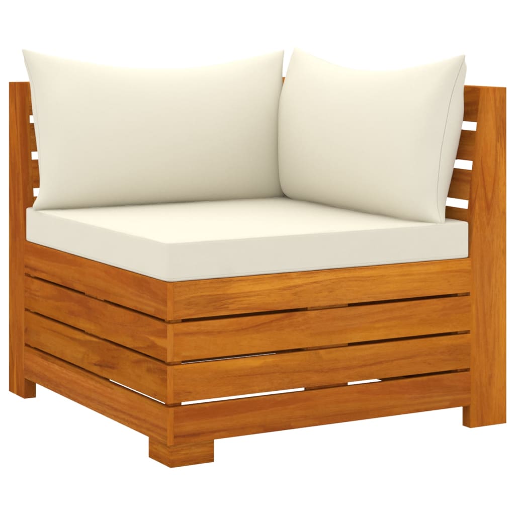 2-Seater Garden Sofa with Cushions Solid Wood Acacia