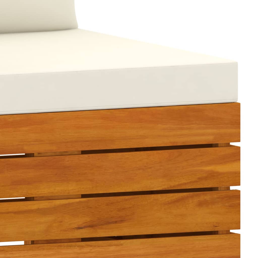 2-Seater Garden Sofa with Cushions Solid Wood Acacia