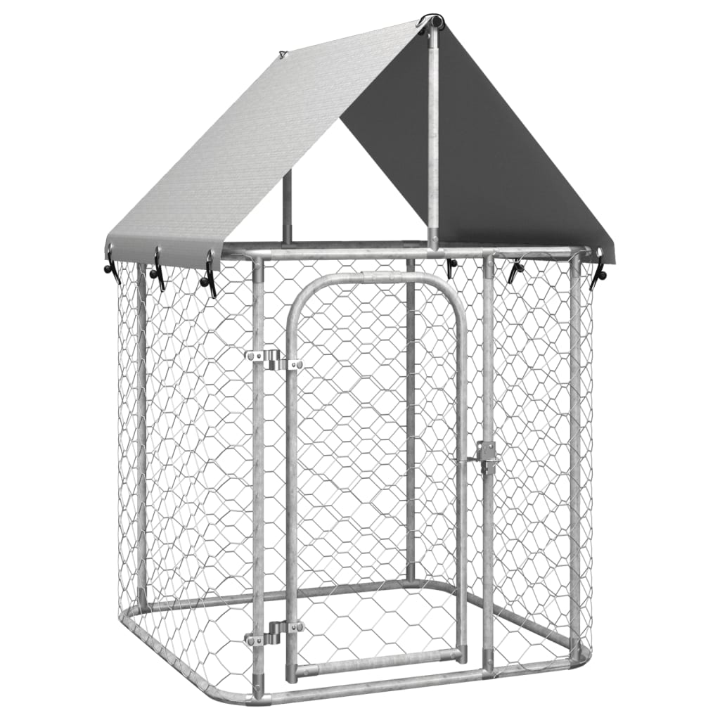 Outdoor Dog Kennel with Roof 100x100x150 cm