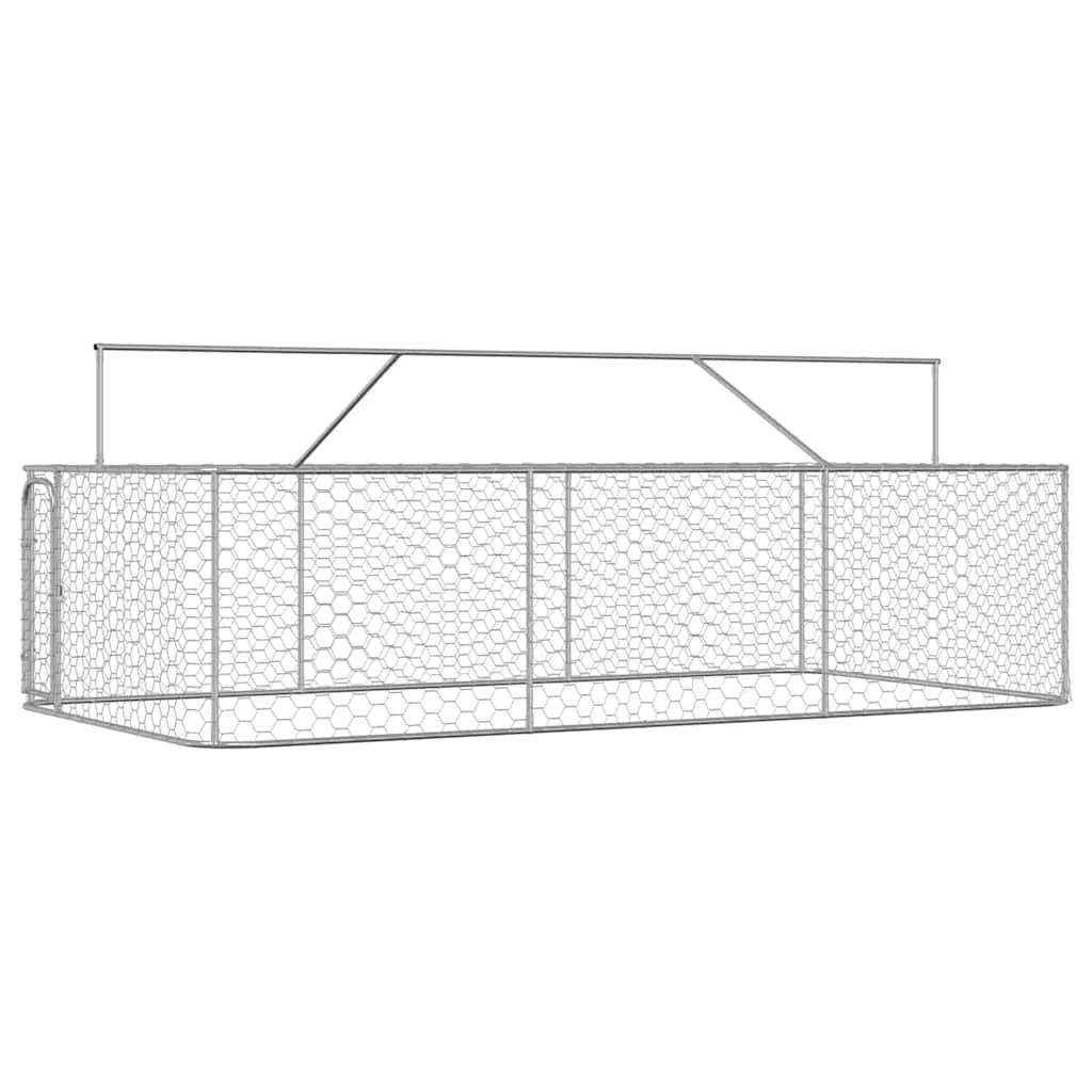 Outdoor Dog Kennel with Roof 400x200x150 cm