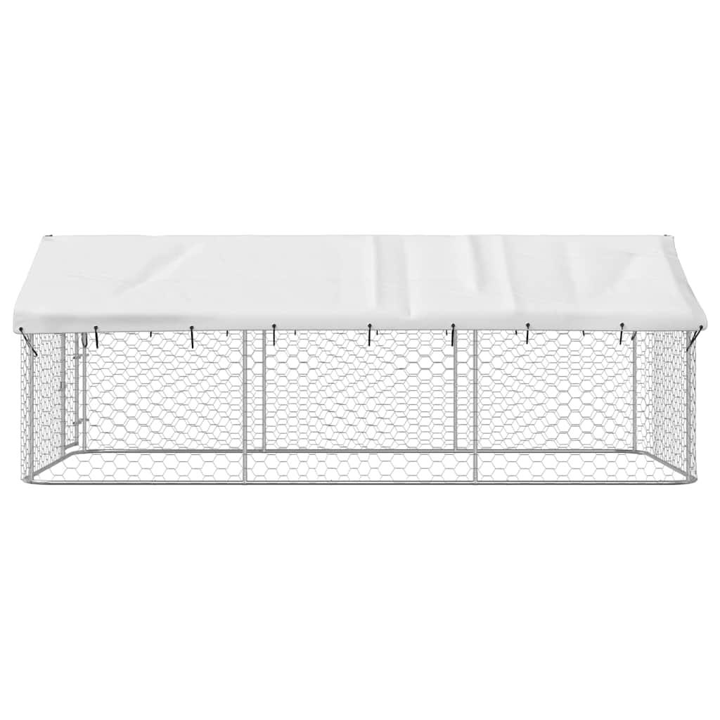 Outdoor Dog Kennel with Roof 400x200x150 cm