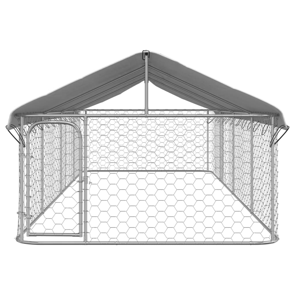 Outdoor Dog Kennel with Roof 600x200x150 cm