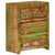 Drawer Cabinet Multicolour 60x33x75 cm Solid Wood Reclaimed