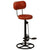 Bar Stools 2 pcs Black and Brown Real Goat Leather