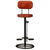 Bar Stools 2 pcs Black and Brown Real Goat Leather