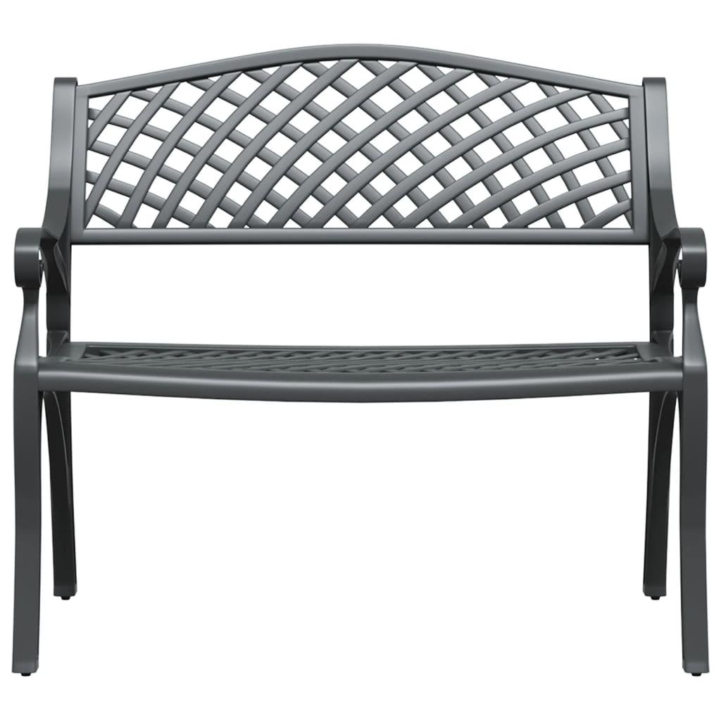 Garden Bench 102 cm Cast Aluminium Black