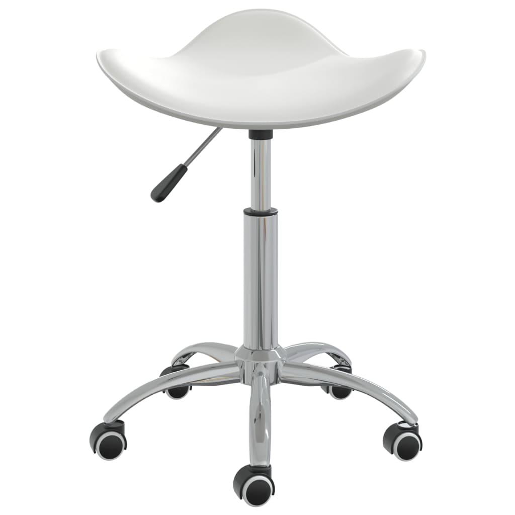 Swivel Dining Chair White Faux Leather