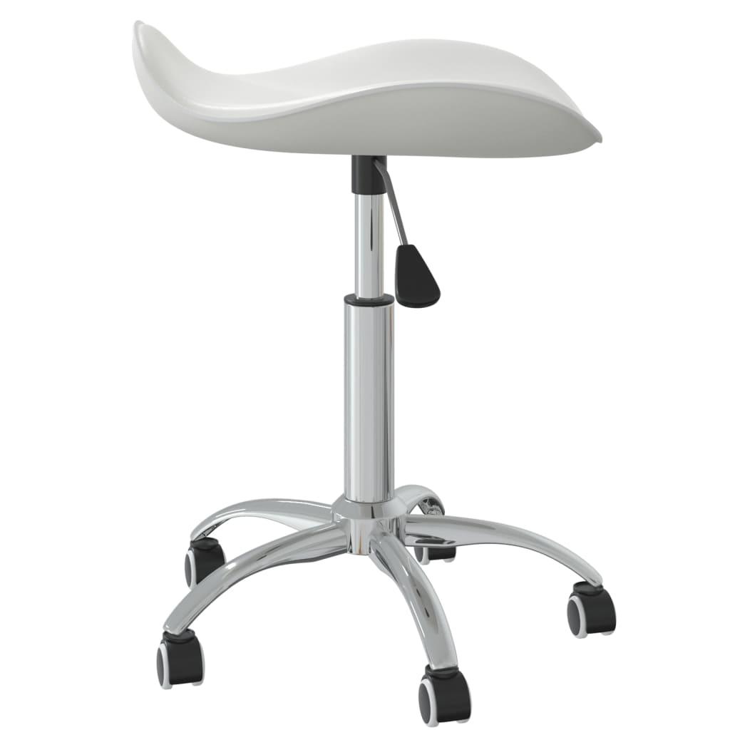 Swivel Dining Chair White Faux Leather