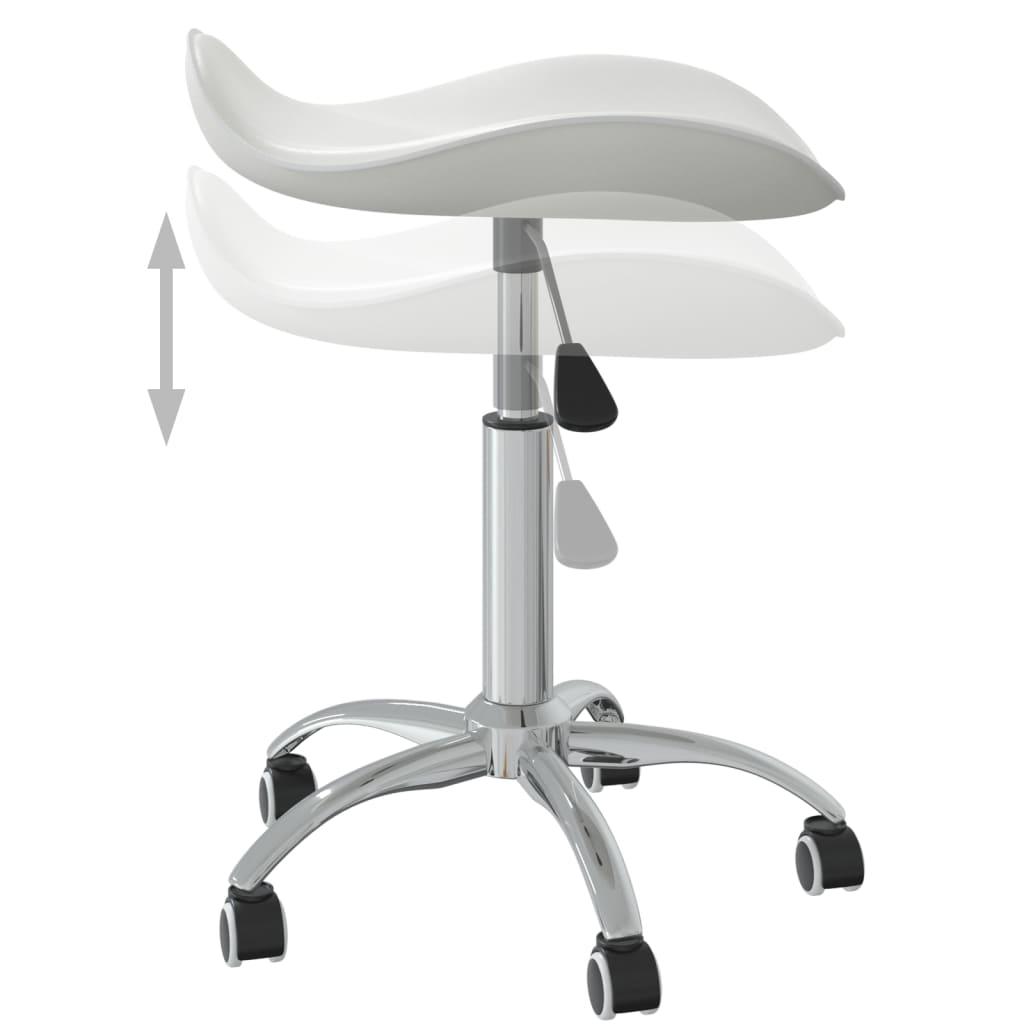 Swivel Dining Chair White Faux Leather