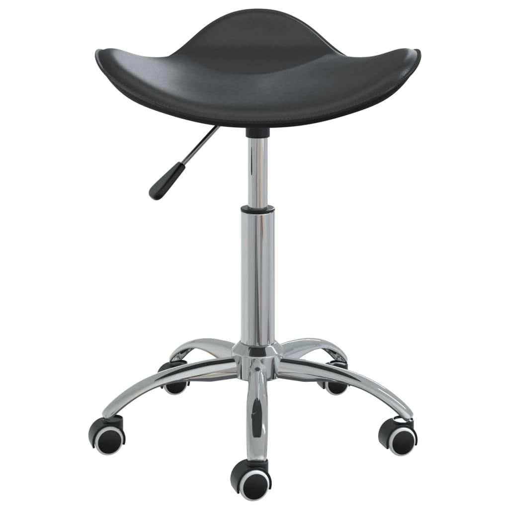 Swivel Dining Chair Black Faux Leather