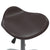 Swivel Dining Chair Brown Faux Leather