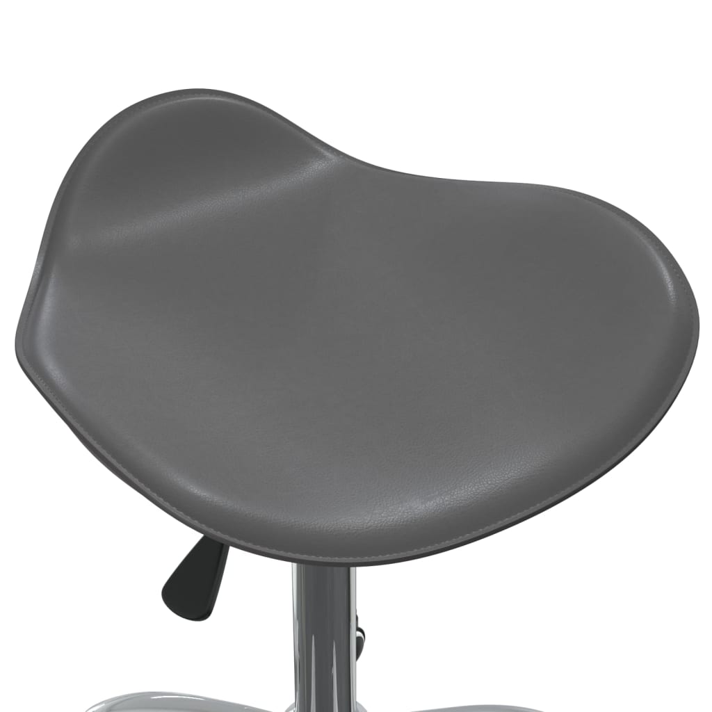 Swivel Dining Chair Grey Faux Leather