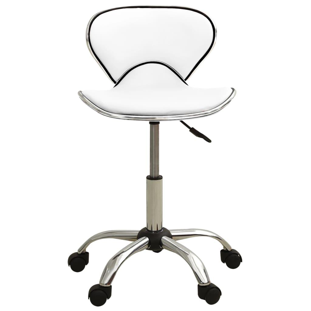 Office Chair White Faux Leather
