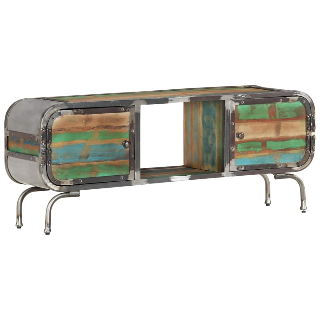 TV Cabinet Multicolour 110x30x42 cm Solid Wood Reclaimed