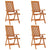 5 Piece Garden Dining Set Solid Wood Eucalyptus