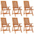 7 Piece Garden Dining Set Solid Wood Eucalyptus