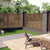 Louver Fence WPC 180x180 cm Brown
