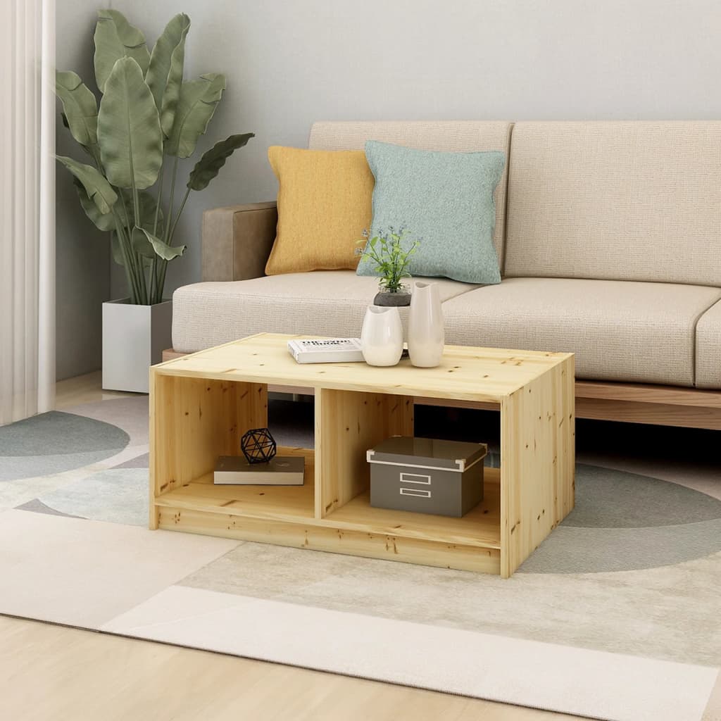 Coffee Table 75x50x33.5 cm Solid Firwood