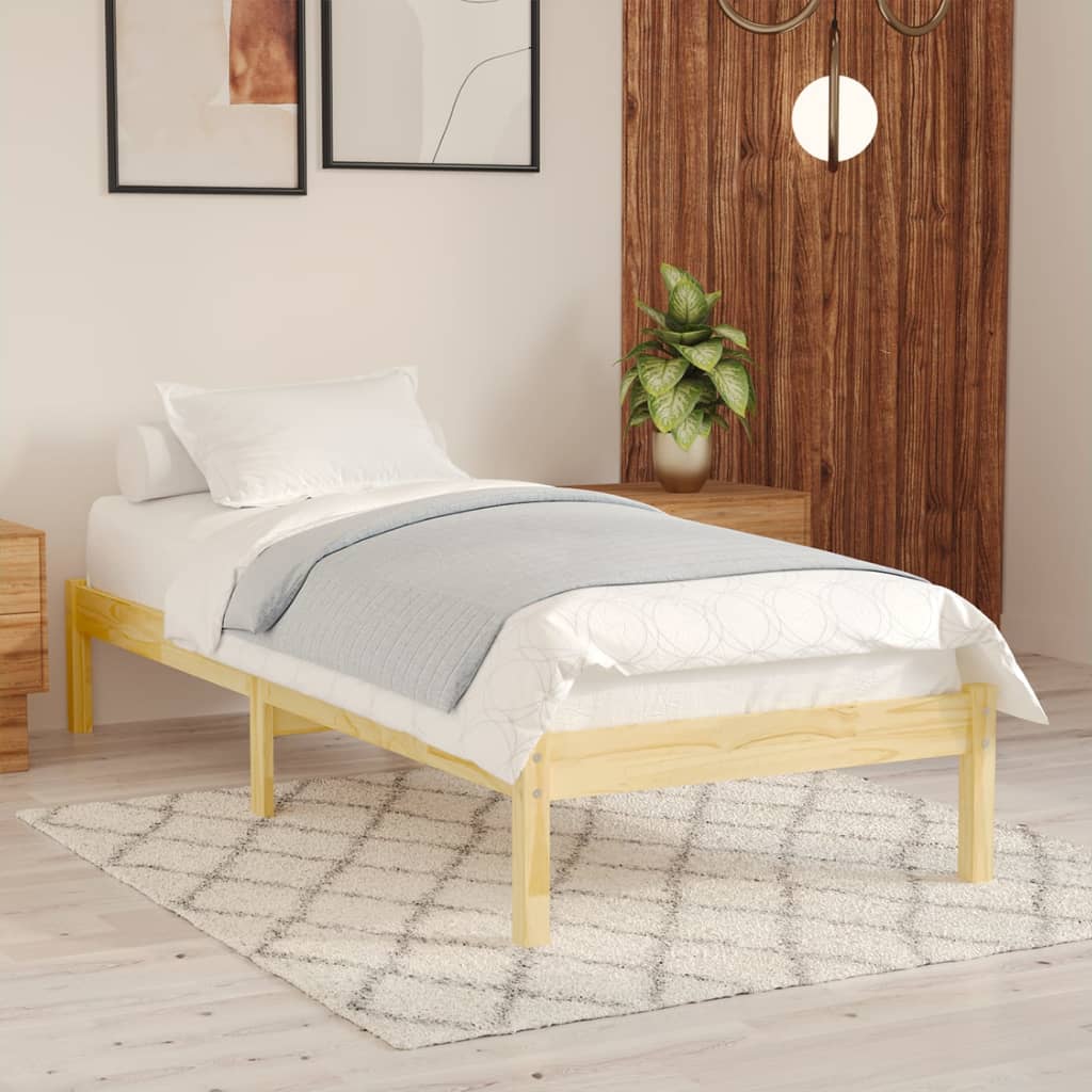 Bed Frame without Mattress Solid Wood 90x190 cm