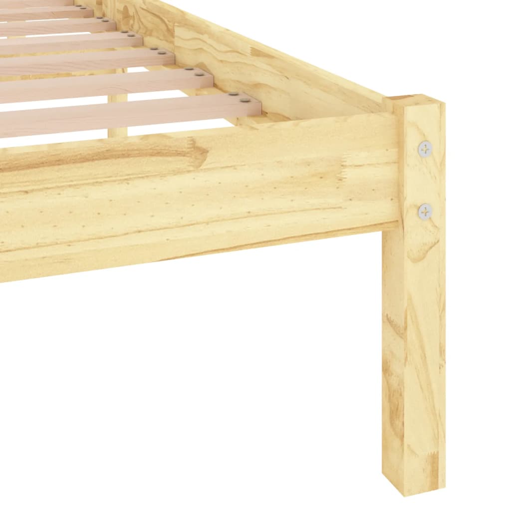 Bed Frame without Mattress Solid Wood 135x190 cm