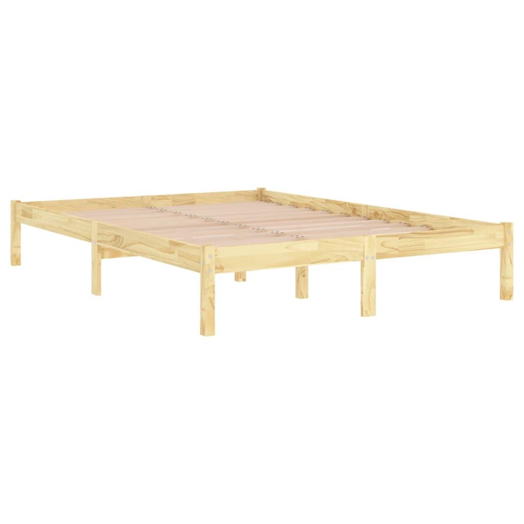 Bed Frame without Mattress Solid Wood 150x200 cm