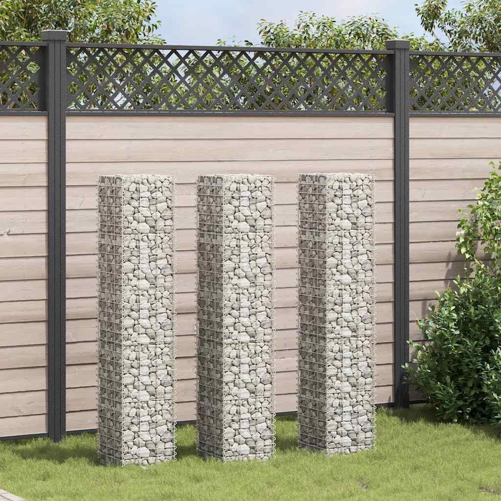 Gabion Raised Beds 3 pcs 30x30x150 cm Iron