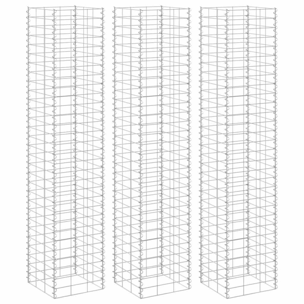 Gabion Raised Beds 3 pcs 30x30x150 cm Iron