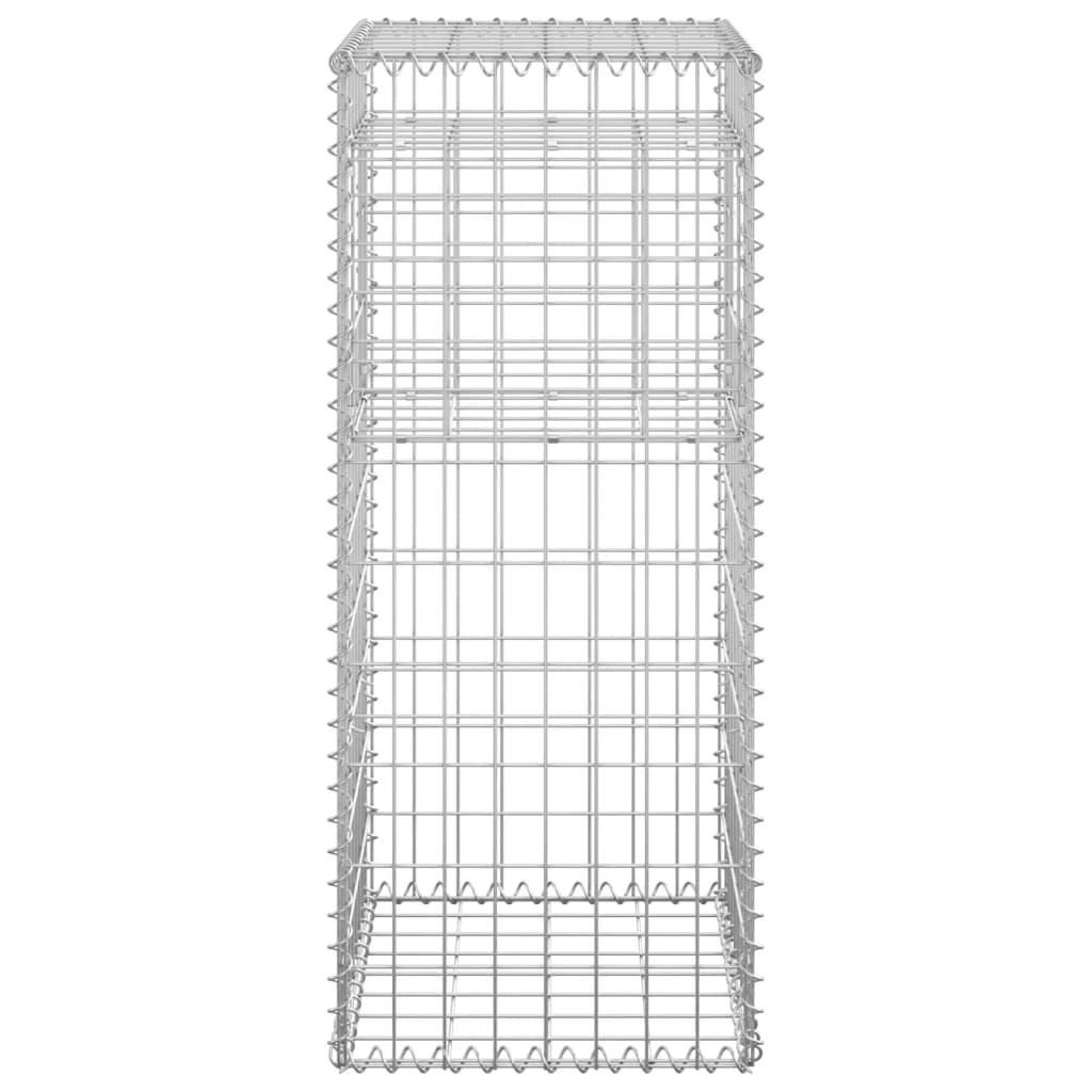 Gabion Basket Posts 2 pcs 40x40x100 cm Iron