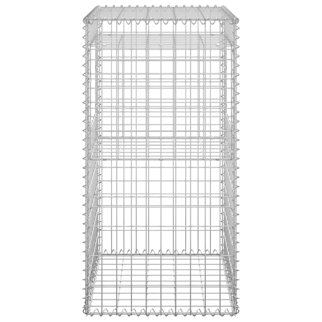 Gabion Basket Posts 2 pcs 50x50x100 cm Iron