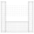 U-shape Gabion Basket with 2 Posts Iron 140x20x150 cm