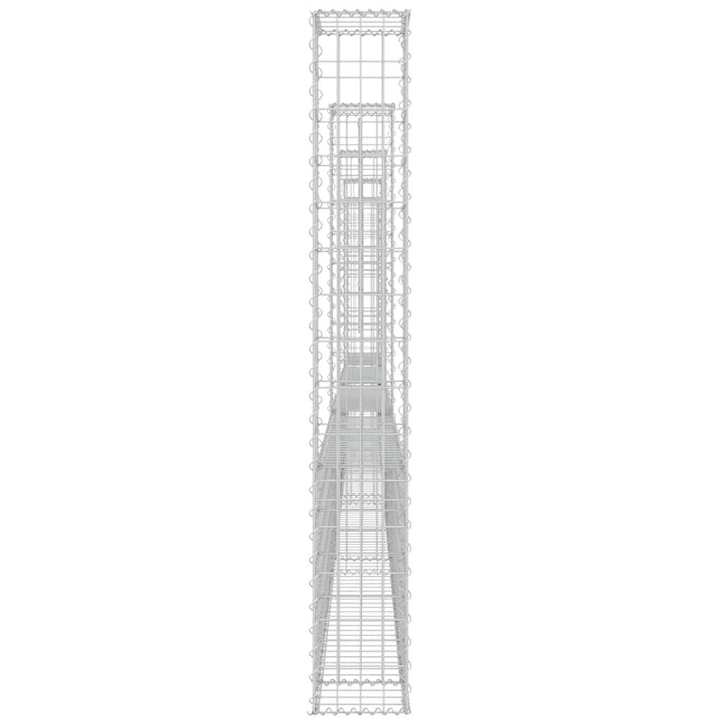 U-shape Gabion Basket with 5 Posts Iron 500x20x150 cm