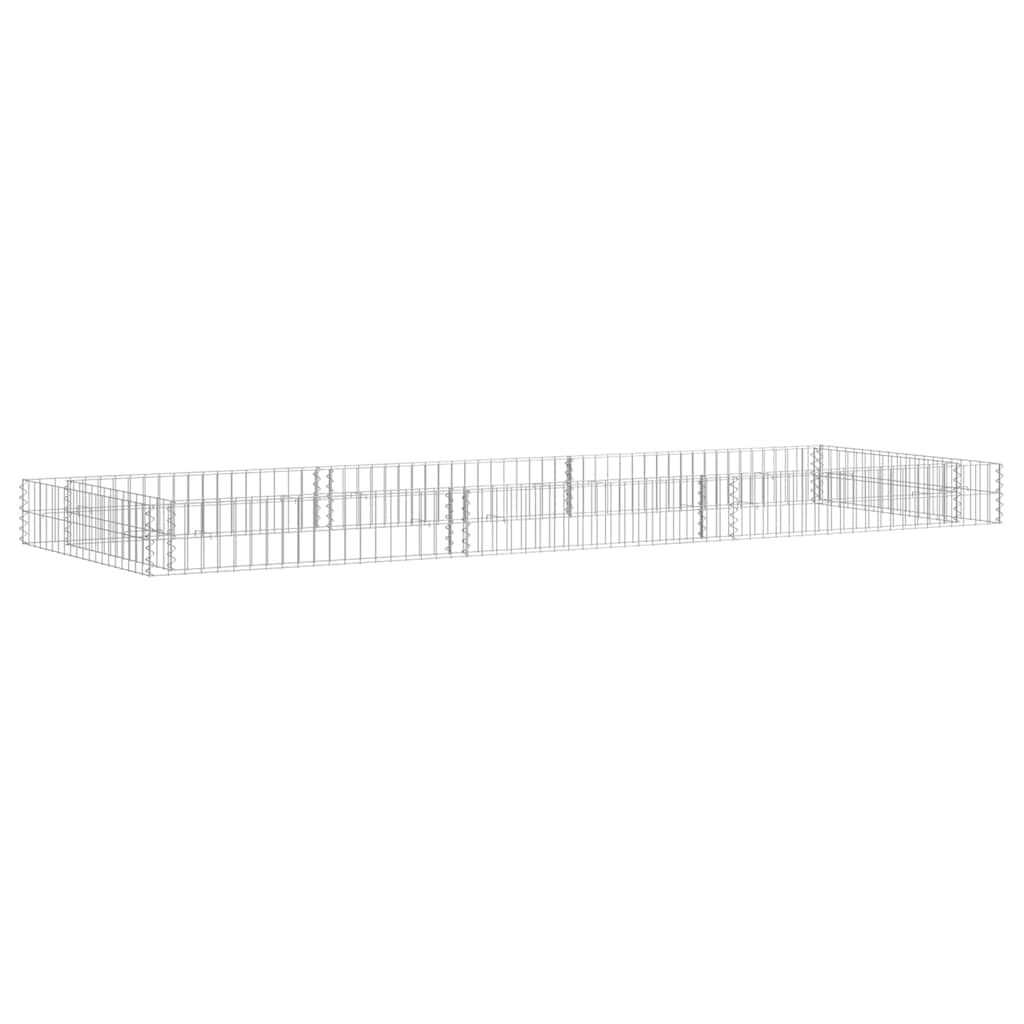 Gabion Raised Bed Galvanised Steel 300x100x20 cm